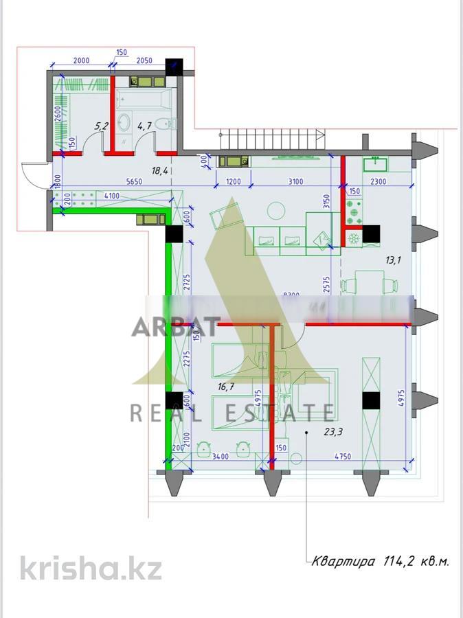 Фото Квартира, 3 комн, 115 м², 6/8 эт., 2025 г.п.