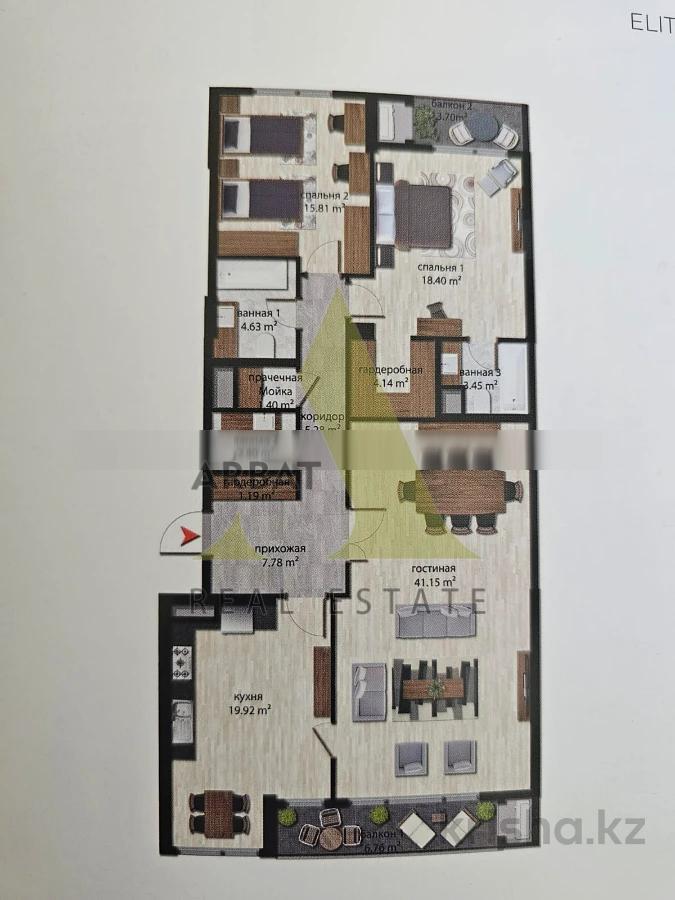 Фото Квартира, 3 комн, 125 м², 1/3 эт., 2022 г.п.
